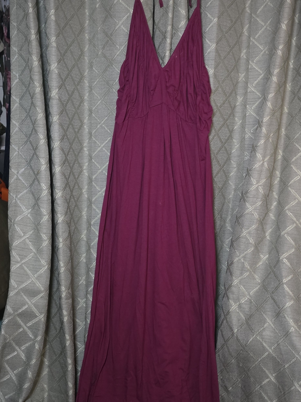 Cacique Plum Halter Maxi Dress